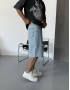 Buz Mavi Bol Kalıp Baggy Şort