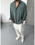 Yeşil Modal Kumaş Oversize Gömlek