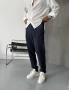Lacivert Premium Keten Kumaş Boyfriend