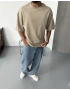 Sütlü Kahve Basic Oversize Tshirt