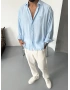 Bebe Mavi Modal Kumaş Oversize Gömlek