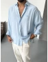 Bebe Mavi Modal Kumaş Oversize Gömlek