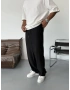 Siyah Fitilli Bol Kalıp Baggy