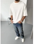 Beyaz Basic Oversize T-Shirt