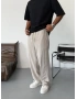 Krem Yıkamalı Baggy Eşofman