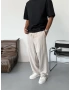 Krem Yıkamalı Baggy Eşofman