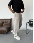 Krem Yıkamalı Baggy Eşofman