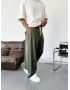 Haki Basic Bol Kalıp Baggy Eşofman
