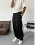 Siyah Premium Fitilli Bol Kalıp Baggy