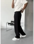 Siyah Premium Fitilli Bol Kalıp Baggy