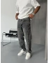 Şerit Detaylı Antrasit Denim Pantolon