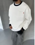 Beyaz Cep Detay Oversize Sweatshirt