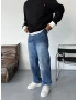 Mavi Yıkamalı Premium Denim Baggy