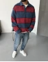 Bordo Polo Yaka Oversize Sweatshirt
