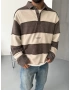 Kahve Polo Yaka Oversize Sweatshirt