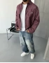 Bordo Ekose Oversize Gömlek