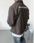 Kahve Ekose Oversize Gömlek