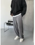 Gri Yıkamalı Şerit Baggy Eşofman