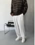 Beyaz Kadife Kumaş Bol Kalıp Baggy