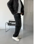 Antrasit Parçalı Denim Baggy Jean