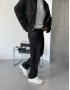Antrasit Parçalı Denim Baggy Jean