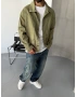 Haki Premium Oversize Denim Ceket
