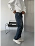 Mavi Eskitme Denim Baskılı Baggy