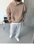 Sütlü Kahve Yıkamalı Oversize Kapişonlu Sweatshirt