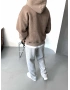 Sütlü Kahve Yıkamalı Oversize Kapişonlu Sweatshirt
