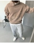 Sütlü Kahve Yıkamalı Oversize Kapişonlu Sweatshirt