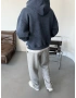 Lacivert Yıkamalı Oversize Kapişonlu Sweatshirt