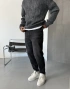 Antrasit Denim Yıkamalı Boyfriend Jean