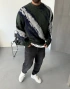 Haki Desenli Oversize Triko Kazak