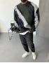 Haki Desenli Oversize Triko Kazak