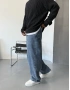 Mavi Eskitme Ekstra Bol Baggy Jean