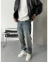 Eskitme Mavi Denim Baggy Jean