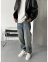 Eskitme Mavi Denim Baggy Jean