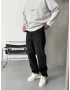 Siyah Eskitme Denim Baggy Jean