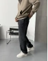 Eskitme Antrasit Denim Bol Kalıp Baggy