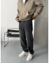 Eskitme Antrasit Denim Bol Kalıp Baggy