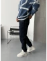 Lacivert Denim Bol Kalıp Boyfriend