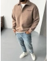 Sütlü Kahve Polo Yaka Oversize Sweat