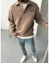 Sütlü Kahve Polo Yaka Oversize Sweat