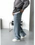 Buz Mavi Ekstra Bol Denim Baggy