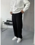 Siyah Paçası Ayarlanabilir Baggy Eşofman