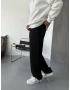Siyah Paçası Ayarlanabilir Baggy Eşofman
