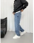Mavi Yıkama Detay Baggy Jean