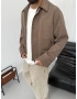 Kahve Premium Yaka Detay Trençkot