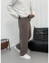 Kahve Yıkamalı Bol Kalıp Baggy Jean