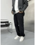 Siyah Eskitme Bol Kalıp Baggy Jean